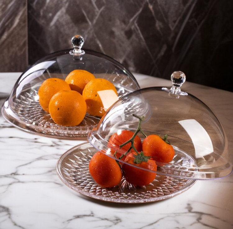 홈카페 인테리어에 어울리는 투명 아크릴 과일 쟁반
