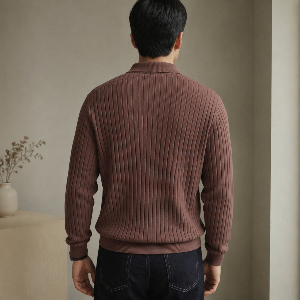 남성용 루즈핏 카라 니트 가을 겨울용
