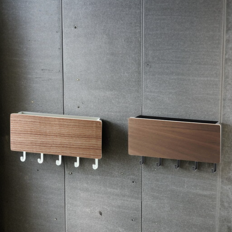 Soporte para llaves de madera maciza multifuncional sin agujeros