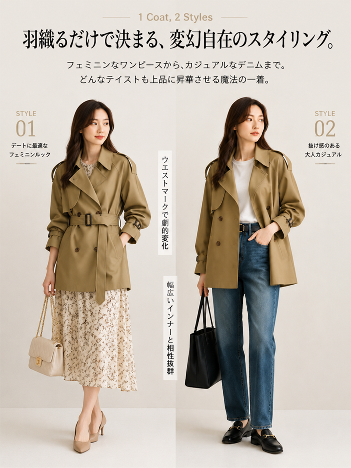 【70%OFF】Monolly 2026秋新作アウター｜抜け感・着回し・洗練シルエット