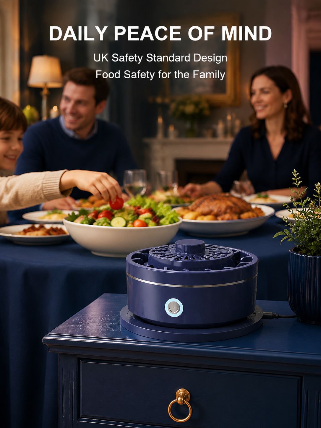 Chemical-free fruit and vegetable cleaning device