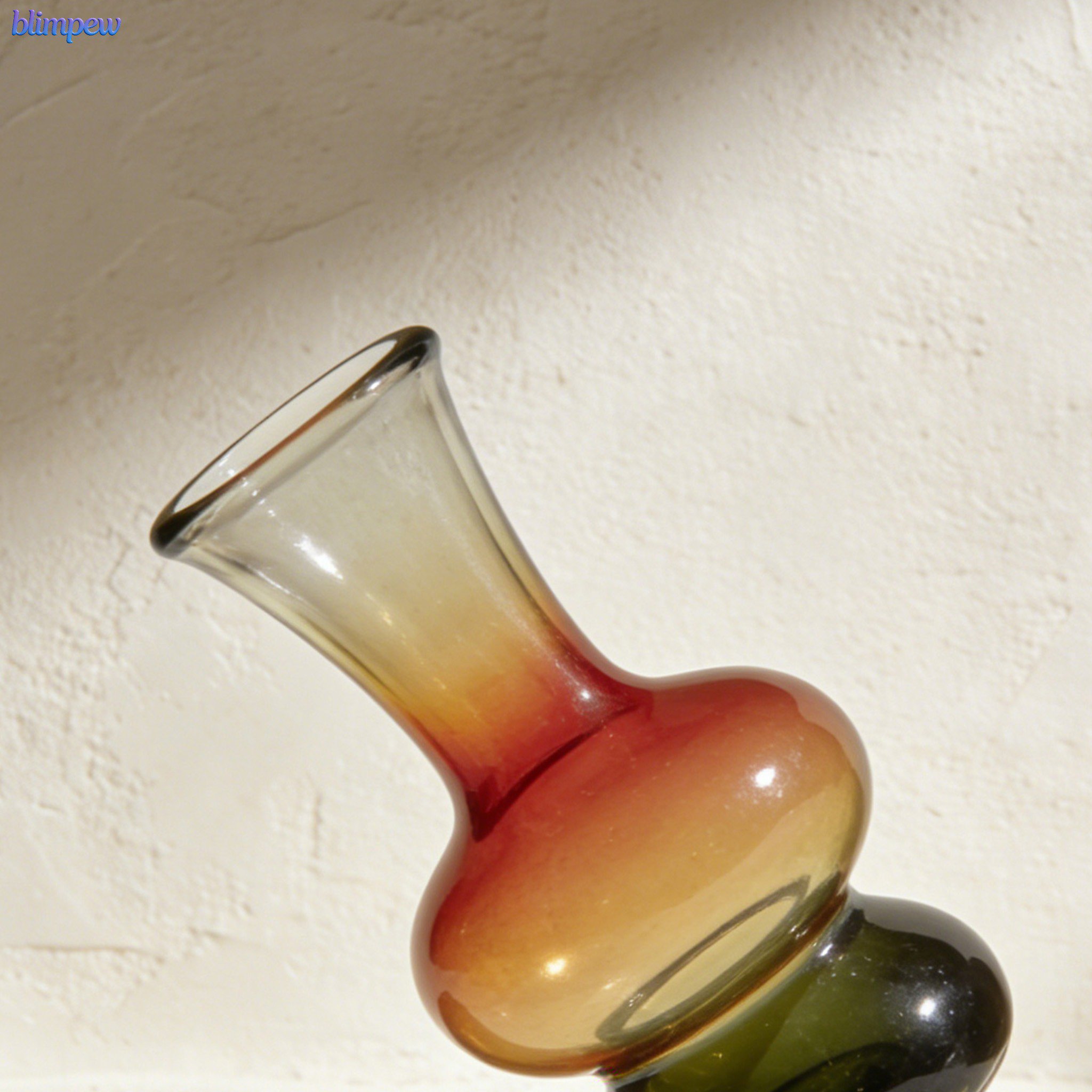 Three-tiered gradient glass vases (4 pieces)