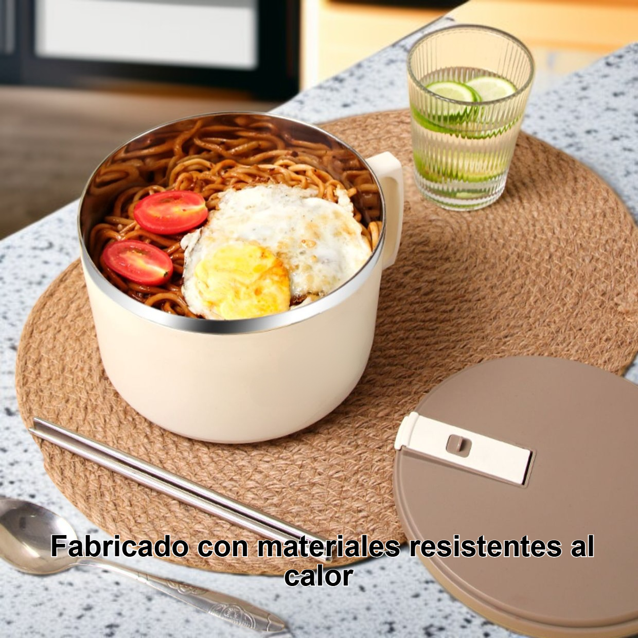 Tazón de fideos instantáneos de gran capacidad