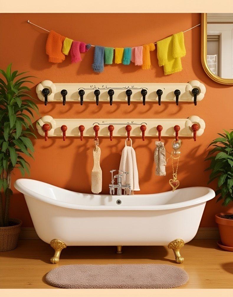 깔끔한 욕실 인테리어를 완성하는 수납 후크