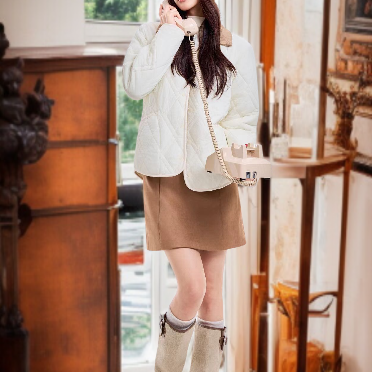 Detail of jacket sleeves and cuffs