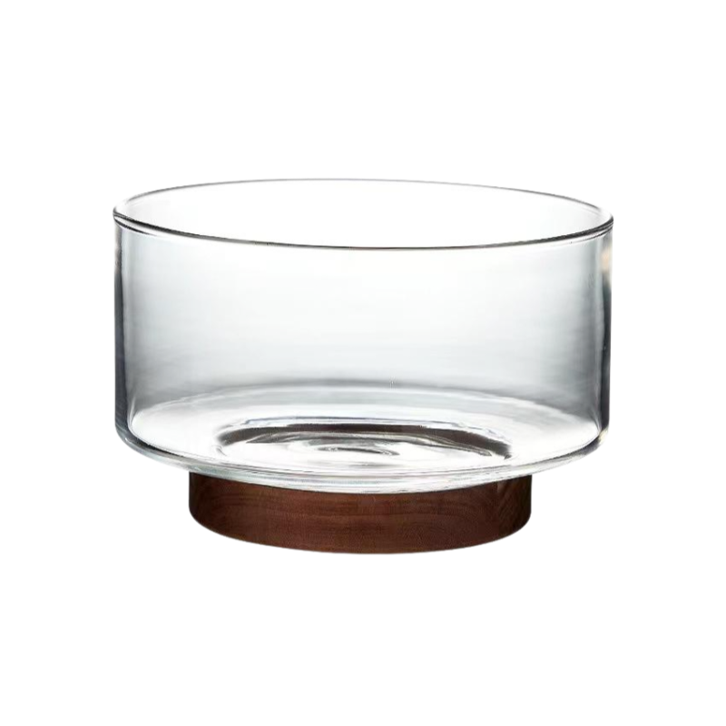 Minimalistischer Obstteller aus Glas