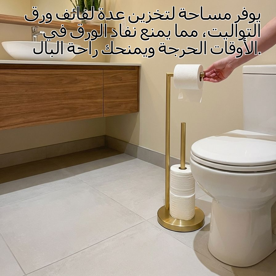 حامل ورق تواليت أرضي للحمام بتصميم عصري
