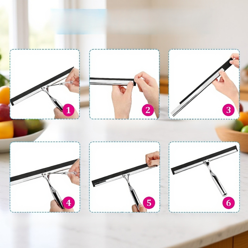 Uniwersalny ściągacz do wody ze stali nierdzewnej, narzędzie do czyszczenia łazienki, płytek i szyb