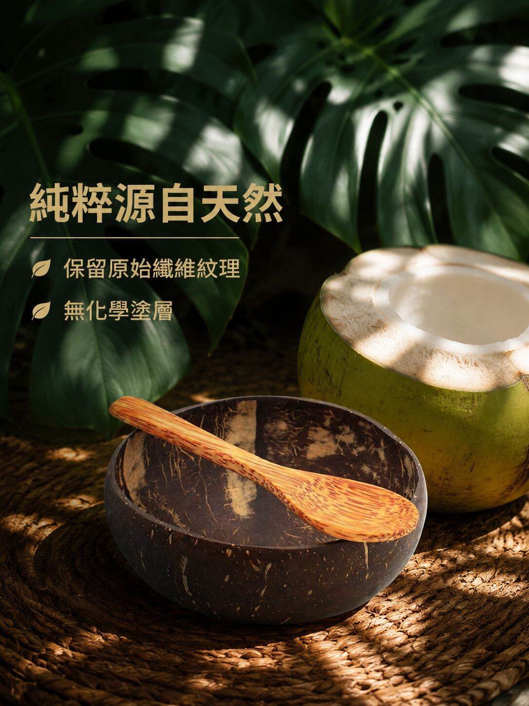天然椰子殼碗
