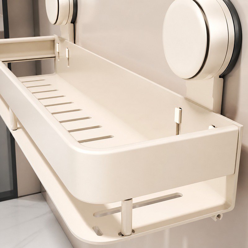 Estante de baño con ventosas, sin perforación