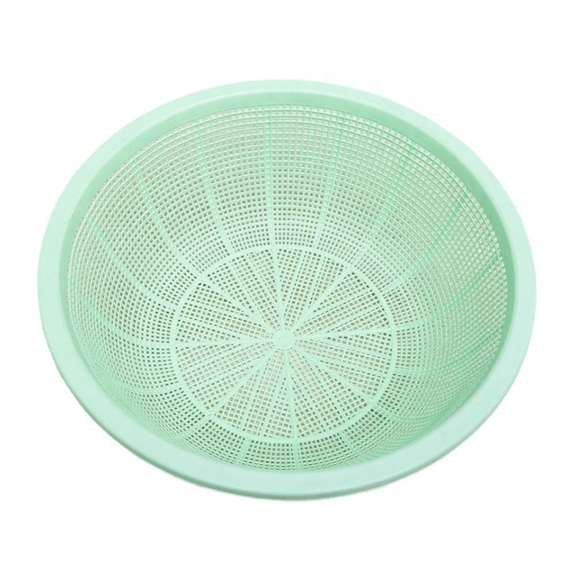 Canasta redonda de frutas y verduras