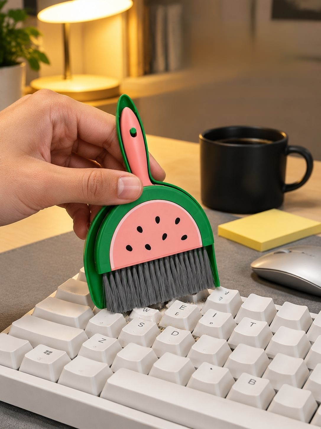 Lindo juego de escoba de escritorio en miniatura