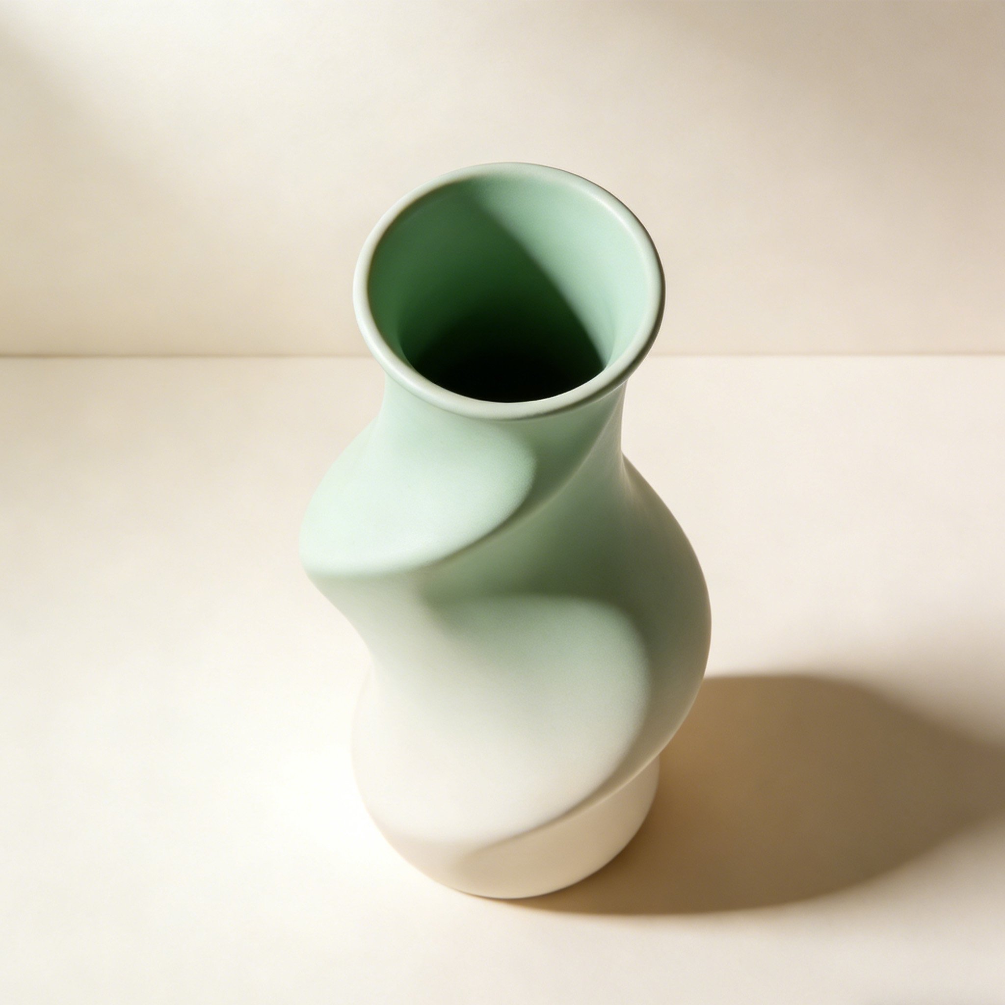 Ceramic Twisted Vase Set (2 Pieces)