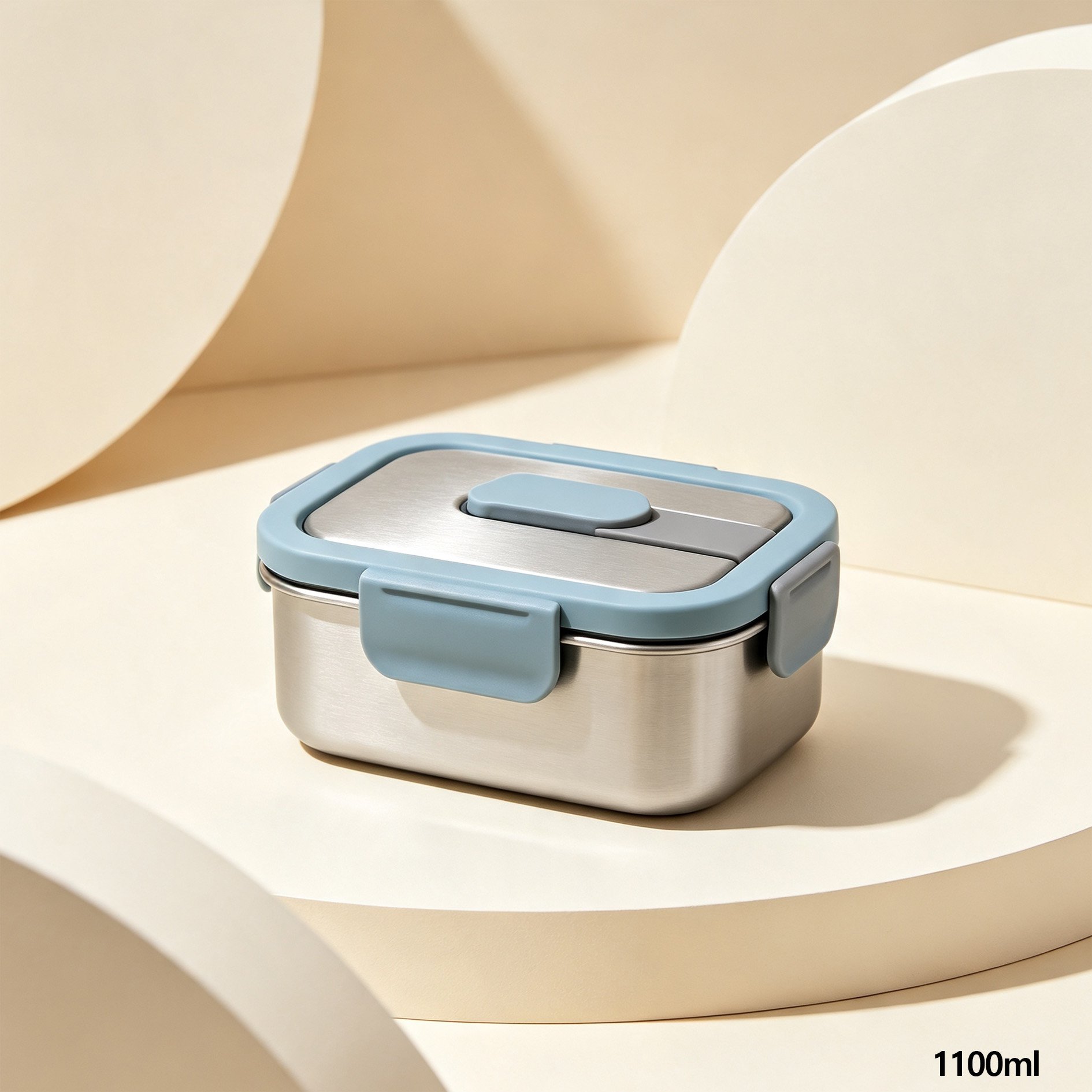Set of 5 stainless steel airtight lunch boxes