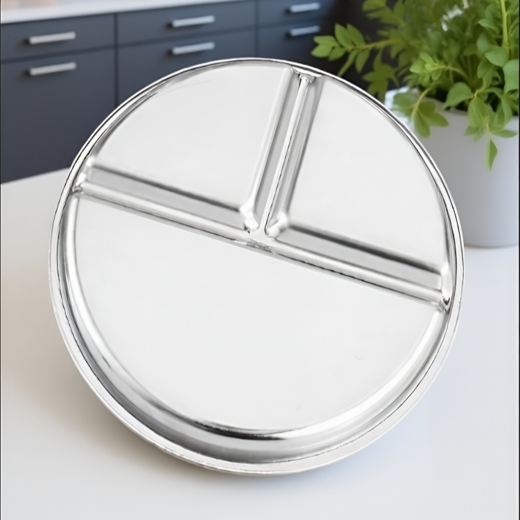 Comidas en porciones divididas circulares