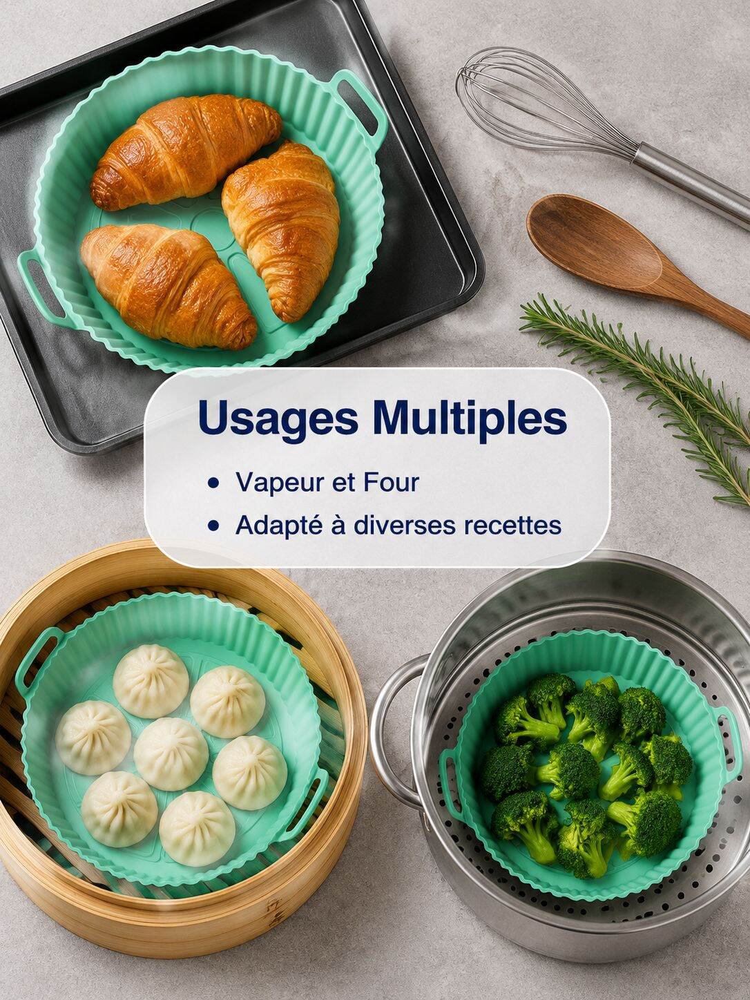 Tapis vapeur en silicone alimentaire, antiadhésif et résistant à la chaleur