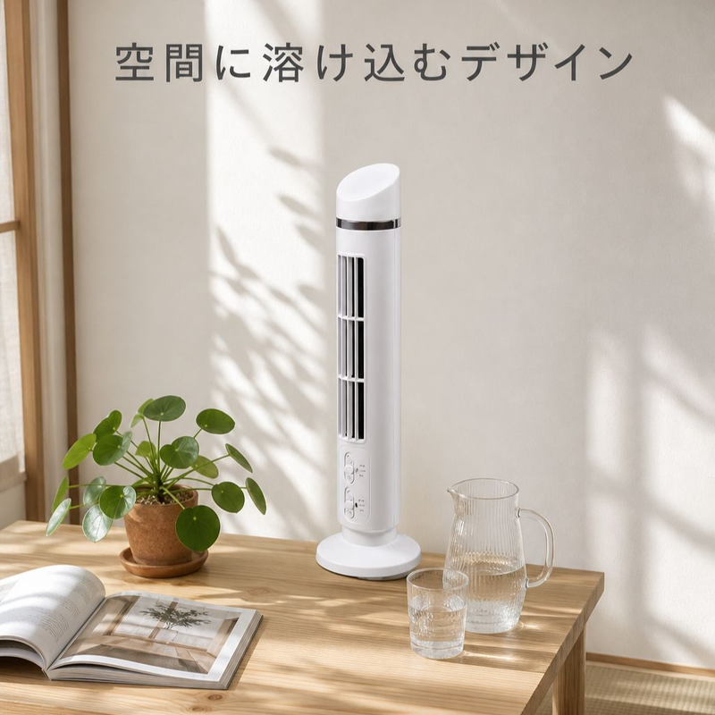 携帯型USBタワーファン 急速冷却