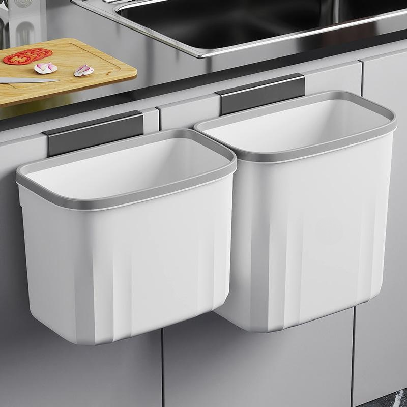  ถังขยะติดผนังสำหรับห้องครัวและห้องน้ำ มีฝาปิด ประหยัดพื้นที่