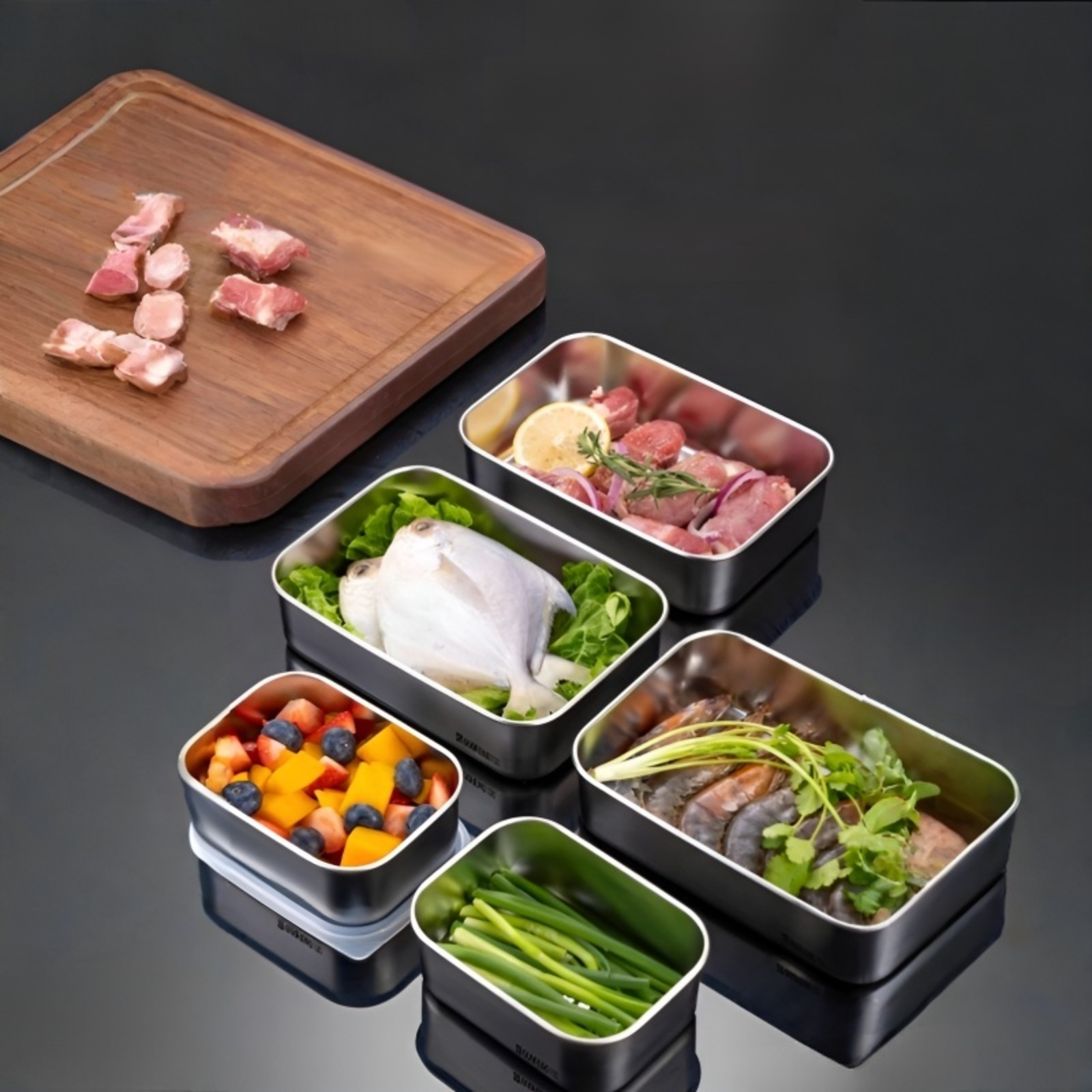 Serviertablett aus hochwertigem Edelstahl