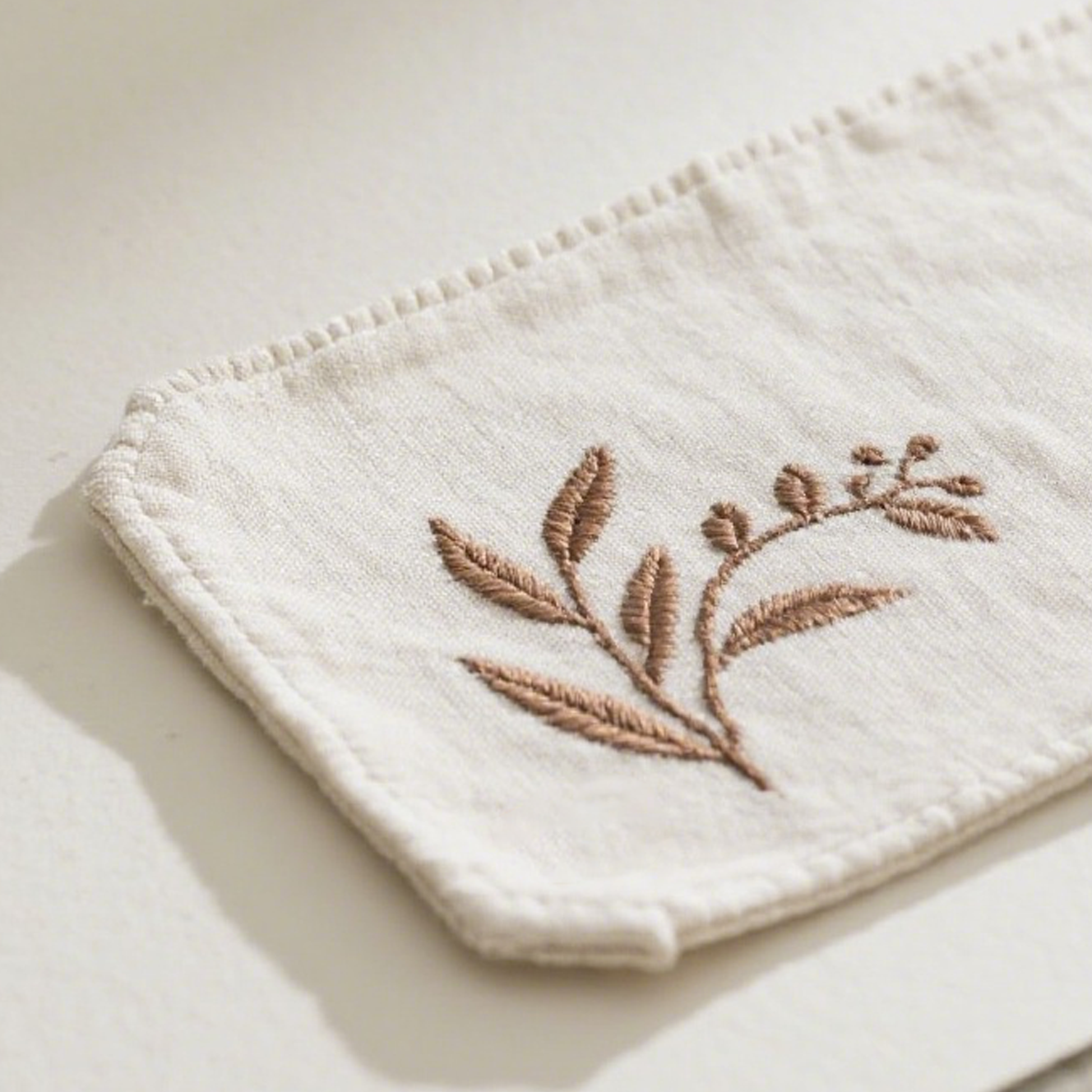 Pañuelo de estilo sencillo bordado en puro algodón (paquete de 3)