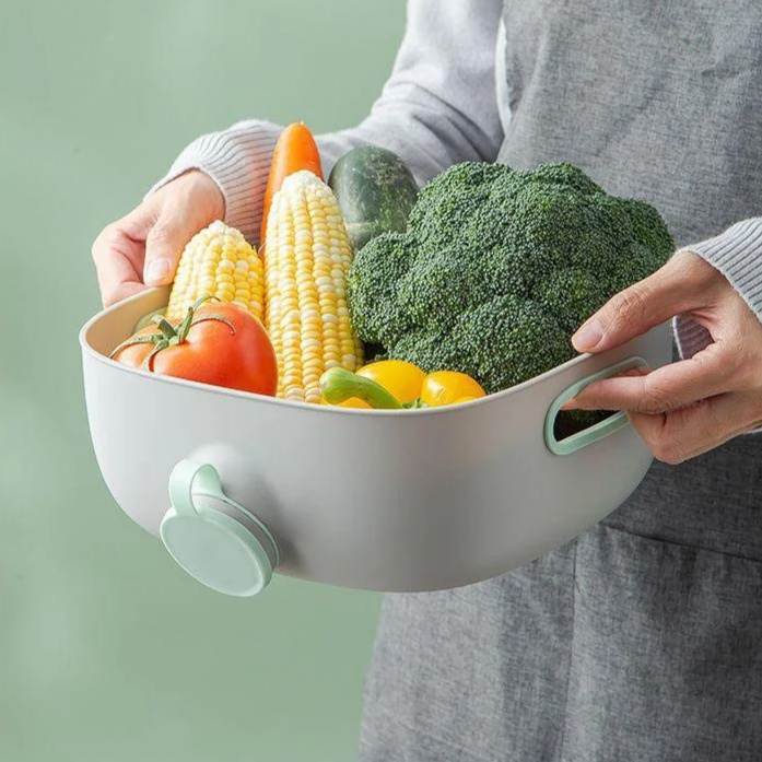 Colador y escurridor para lavar verduras, cesta para enjuagar y filtrar agua