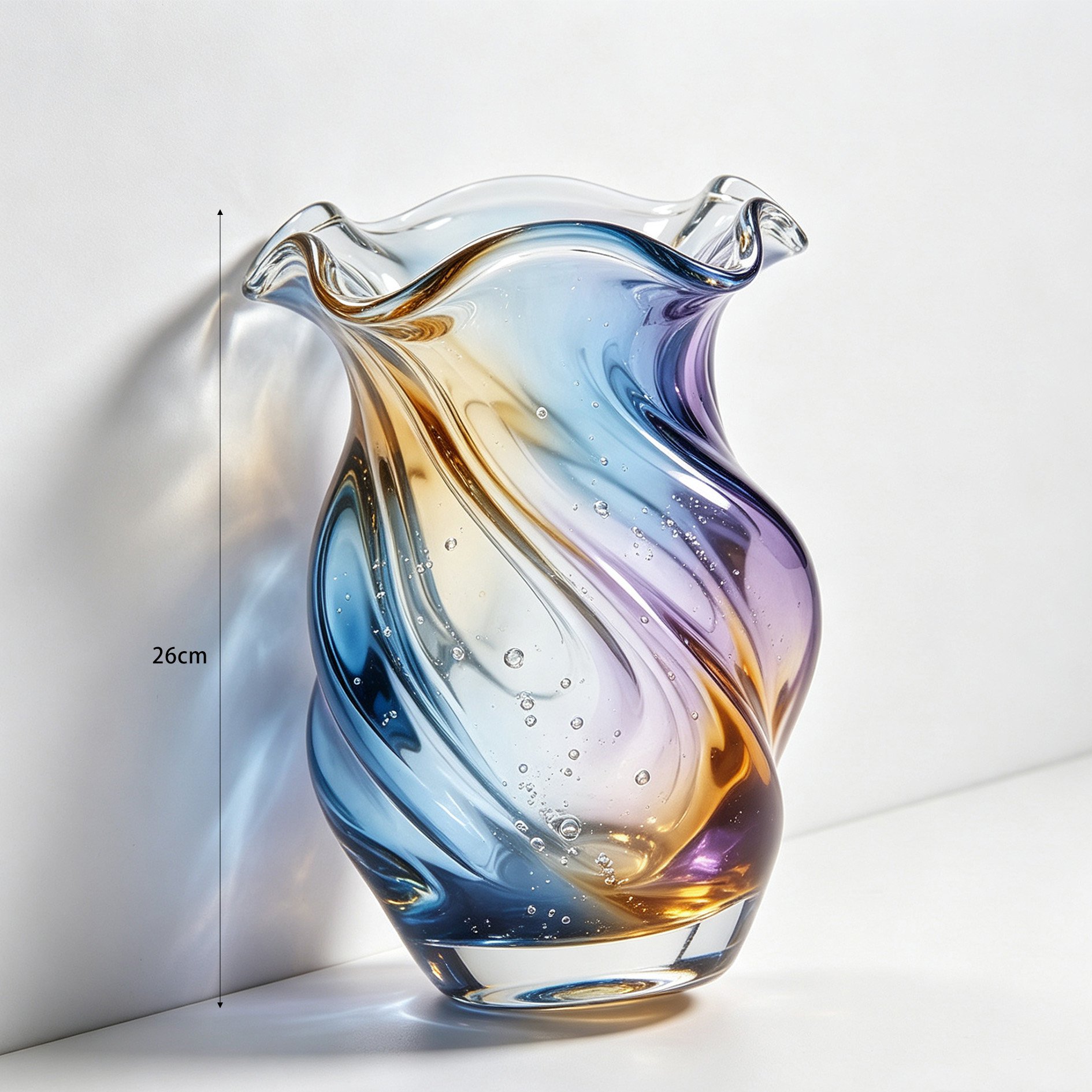 Modern home decor with Fantasy Wave Glass Vase