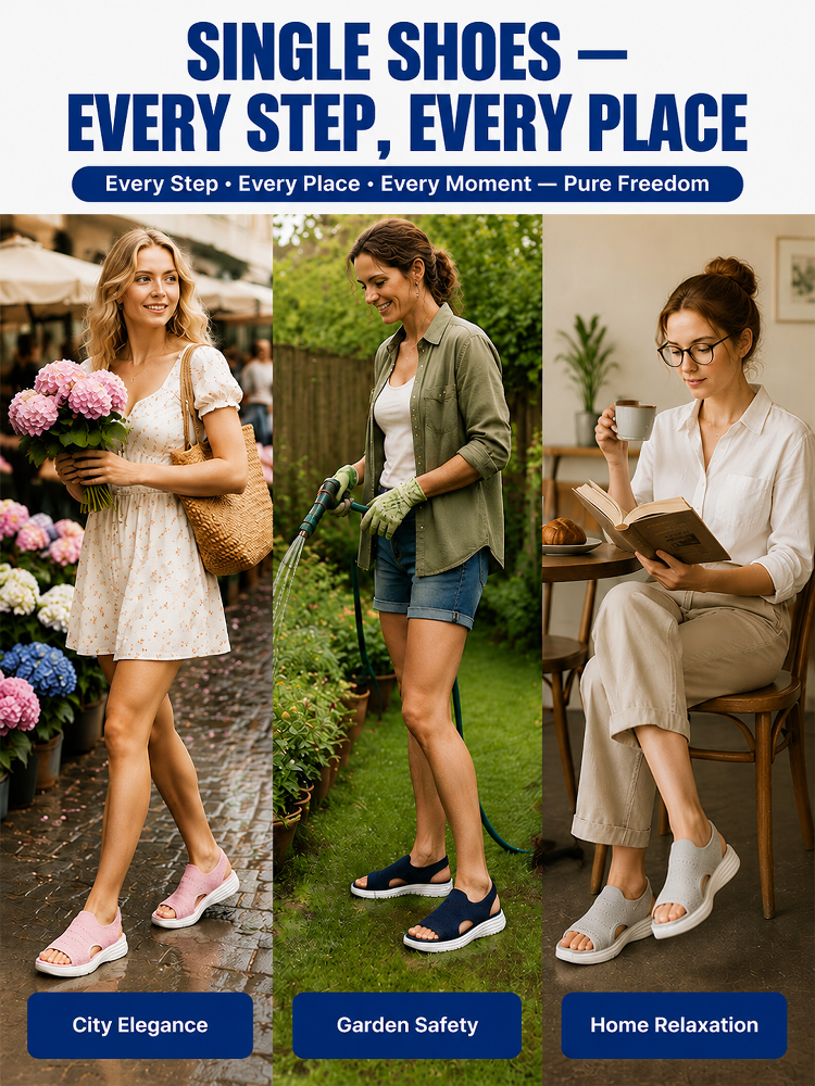 Arch Support Fly Knit Slip-On Walking Sandals | Same All-Day Comfort As Premium Walking Shoe Brands