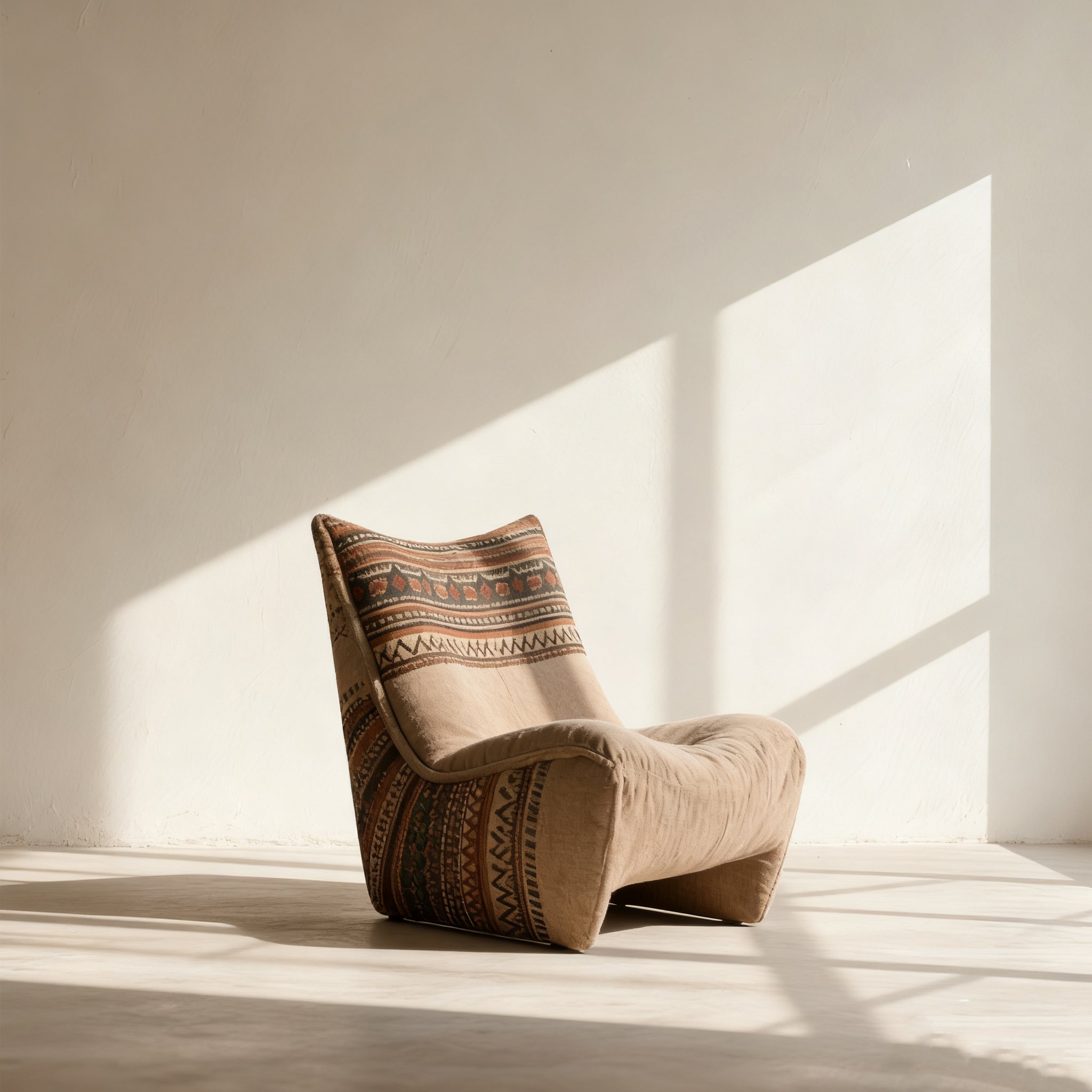 เก้าอี้ผ้าลายประเพณีสำหรับพักผ่อน