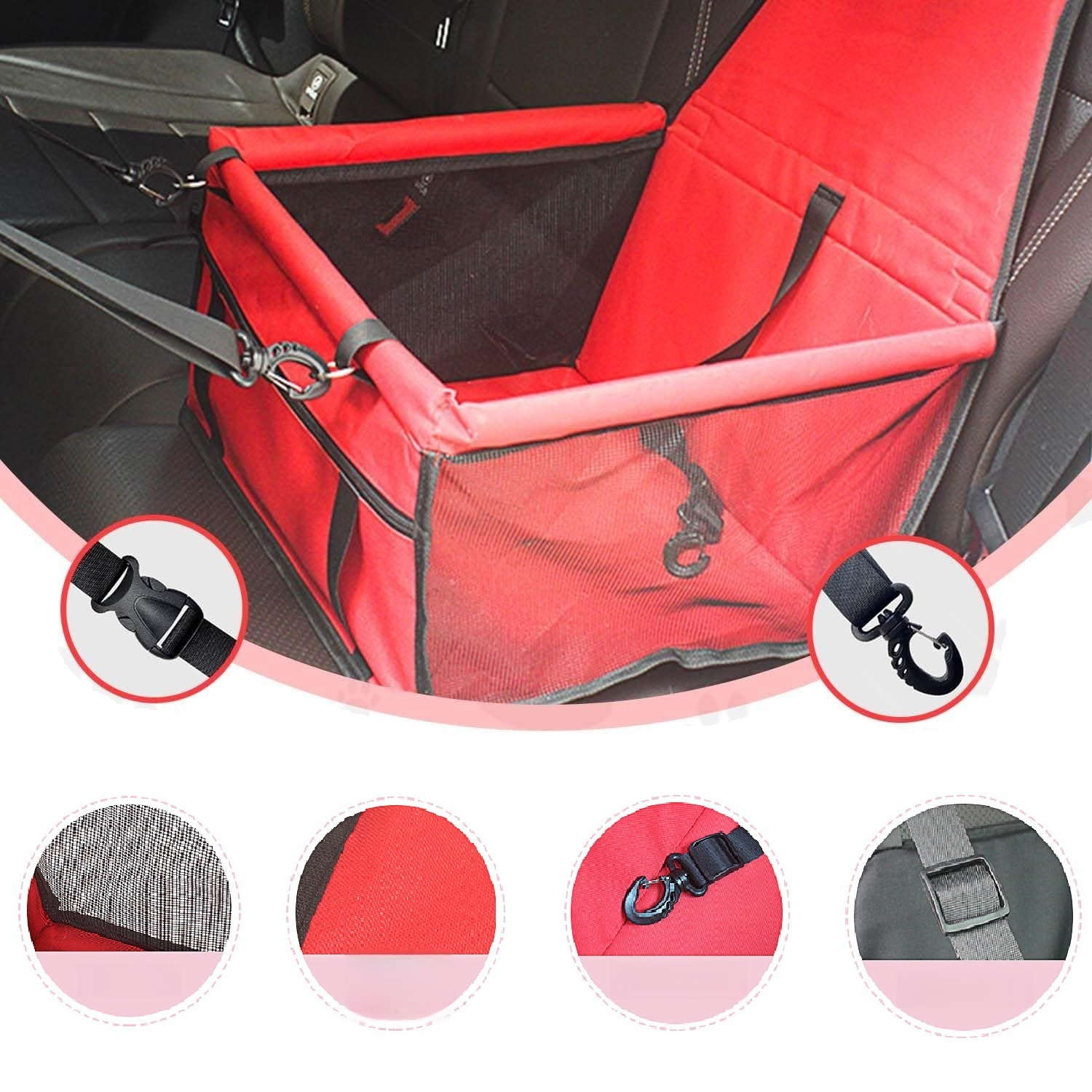 車の後部座席用ペットバッグ