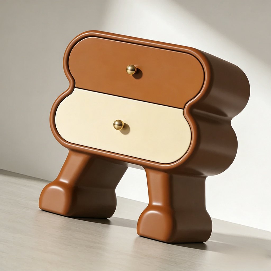 Multi-functional Storage Bedside Table with drawers and shelves