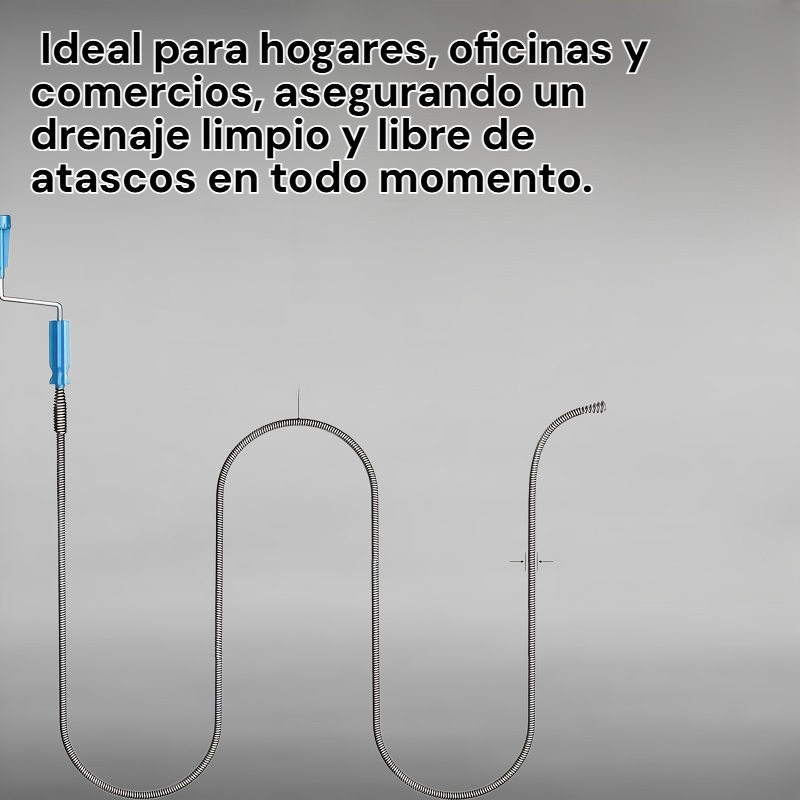 Desatascador de Drenaje Multifuncional para Inodoro, Fregadero y Baño