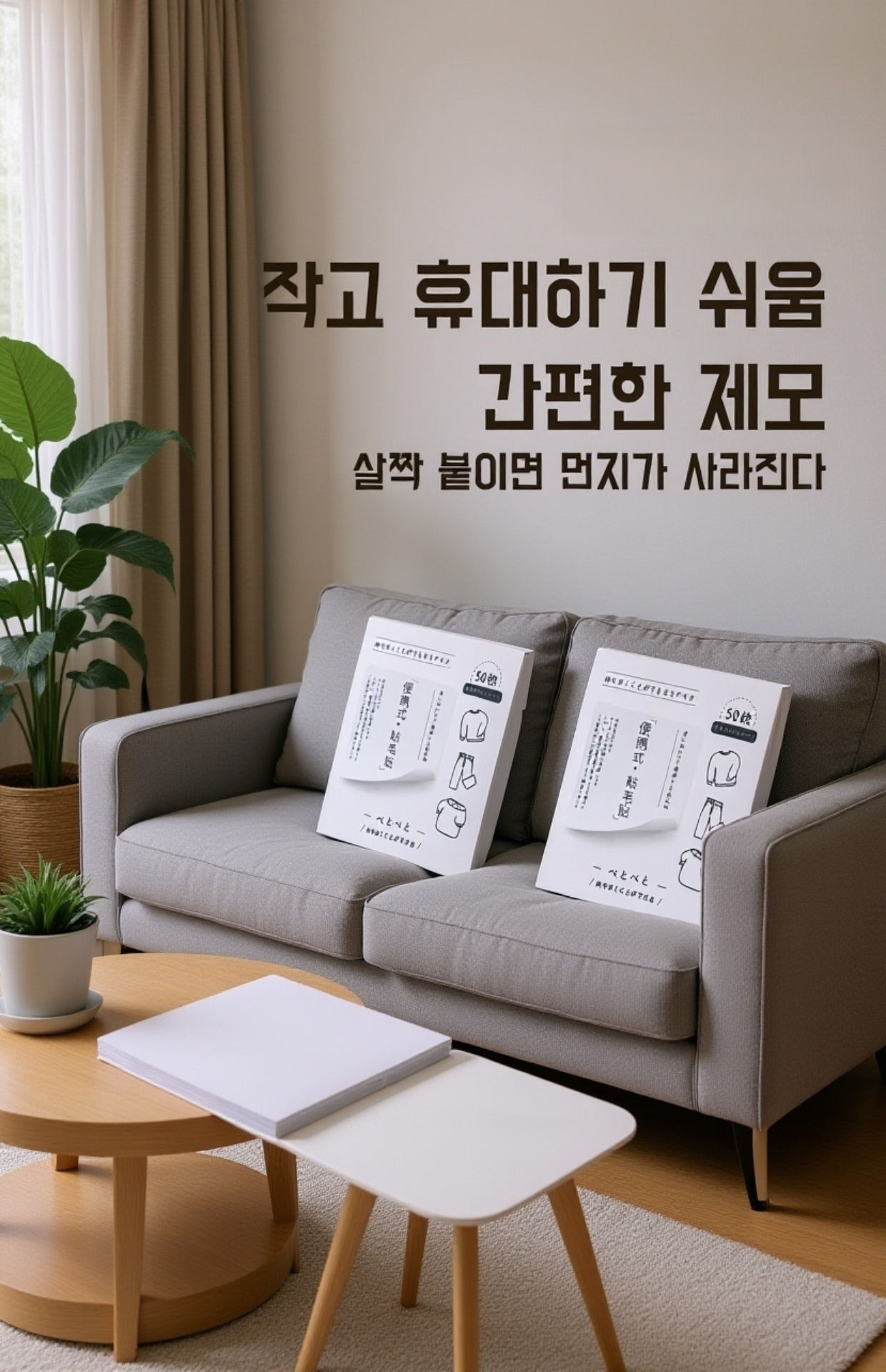 옷에 붙은 먼지와 털을 제거하는 휴대용 털 제거기