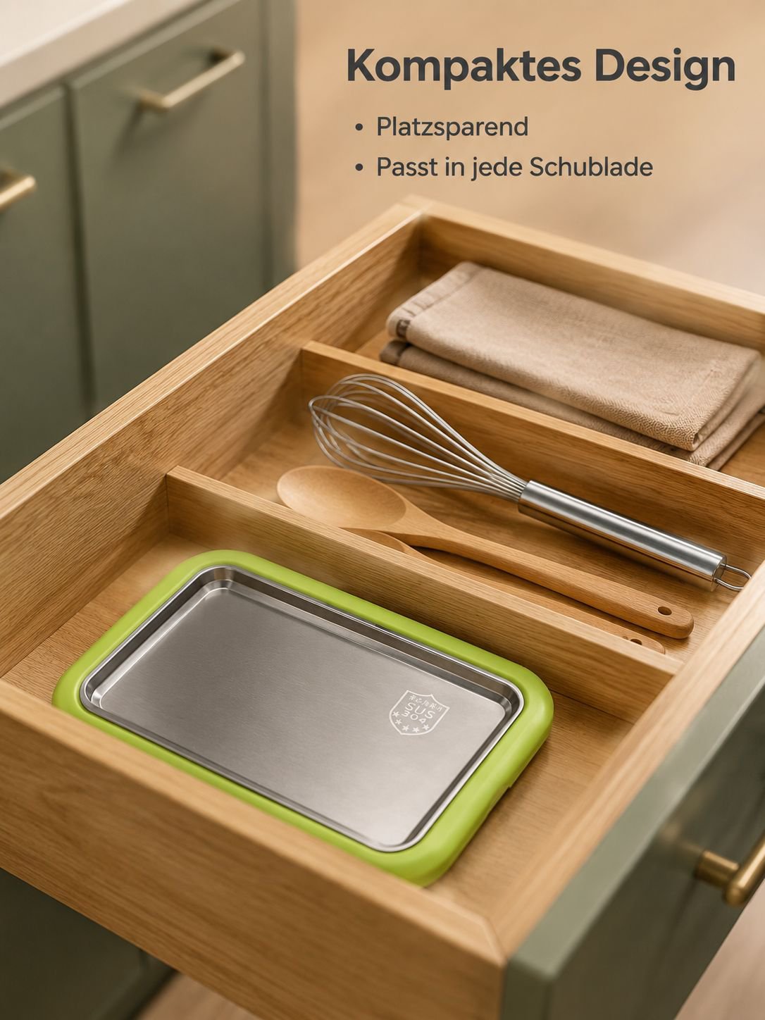 Edelstahl-Eisroll-Pfanne mit vertieftem Design für den Hausgebrauch