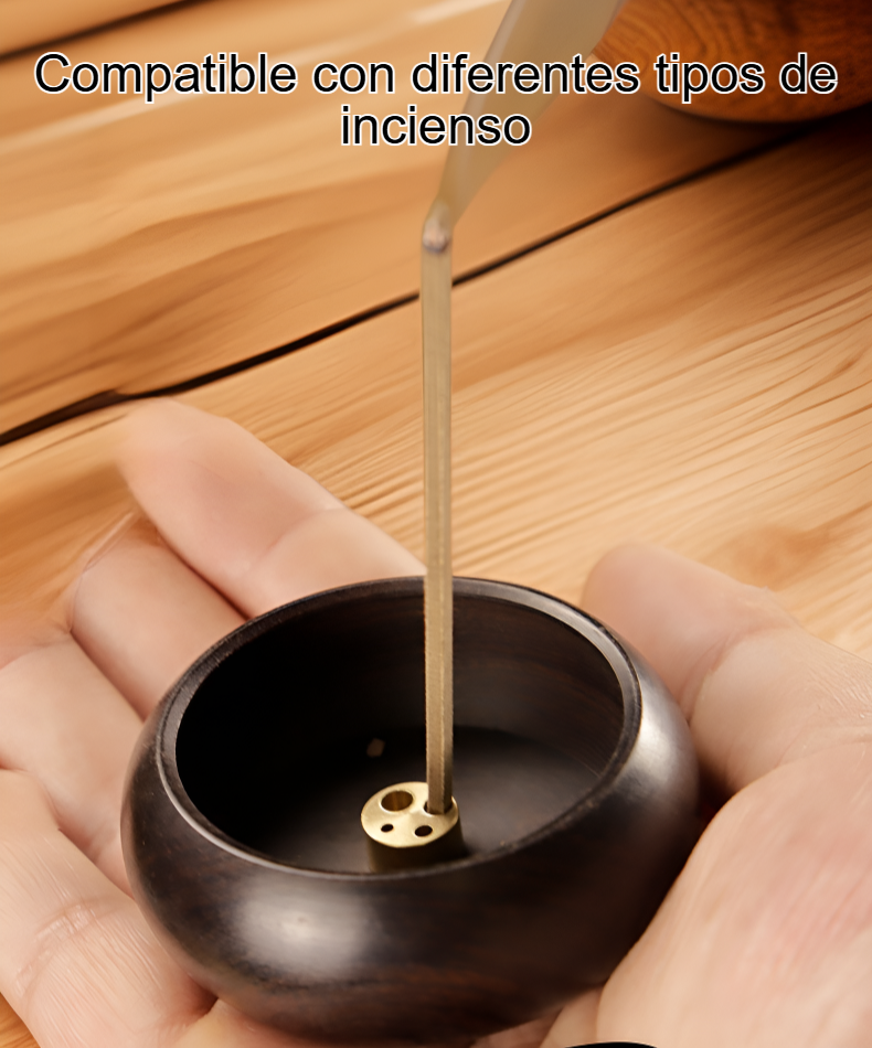 Porta incienso de madera artesanal para varillas