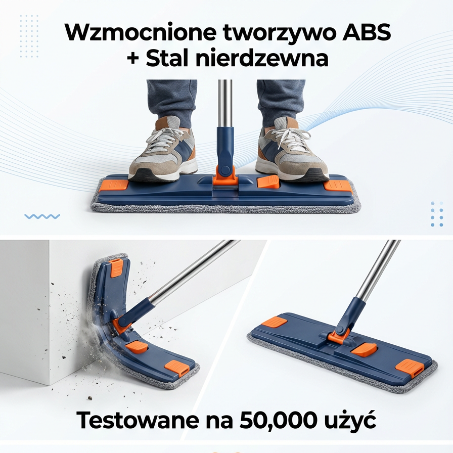 Nowy duży mop płaski
