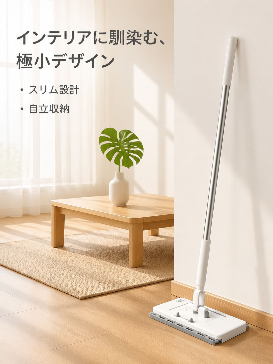 手洗い不要・乾湿両用多機能フェイスタオルモップ