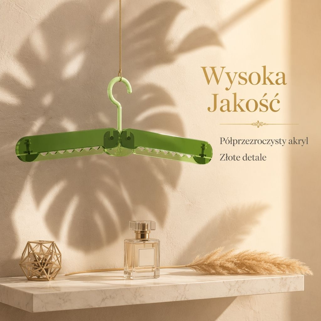 Antypoślizgowy, wielofunkcyjny, składany wieszak na ubrania z 9 otworami