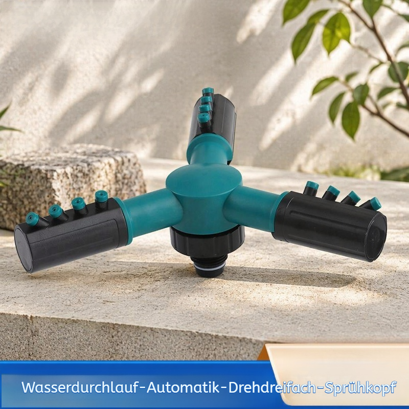 Gleichmäßige Rasenbewässerung mit rotierendem Sprinkler