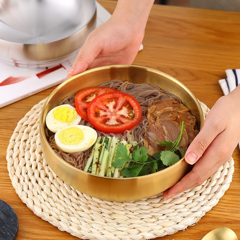 Bol à nouilles froides en acier inoxydable à double paroi