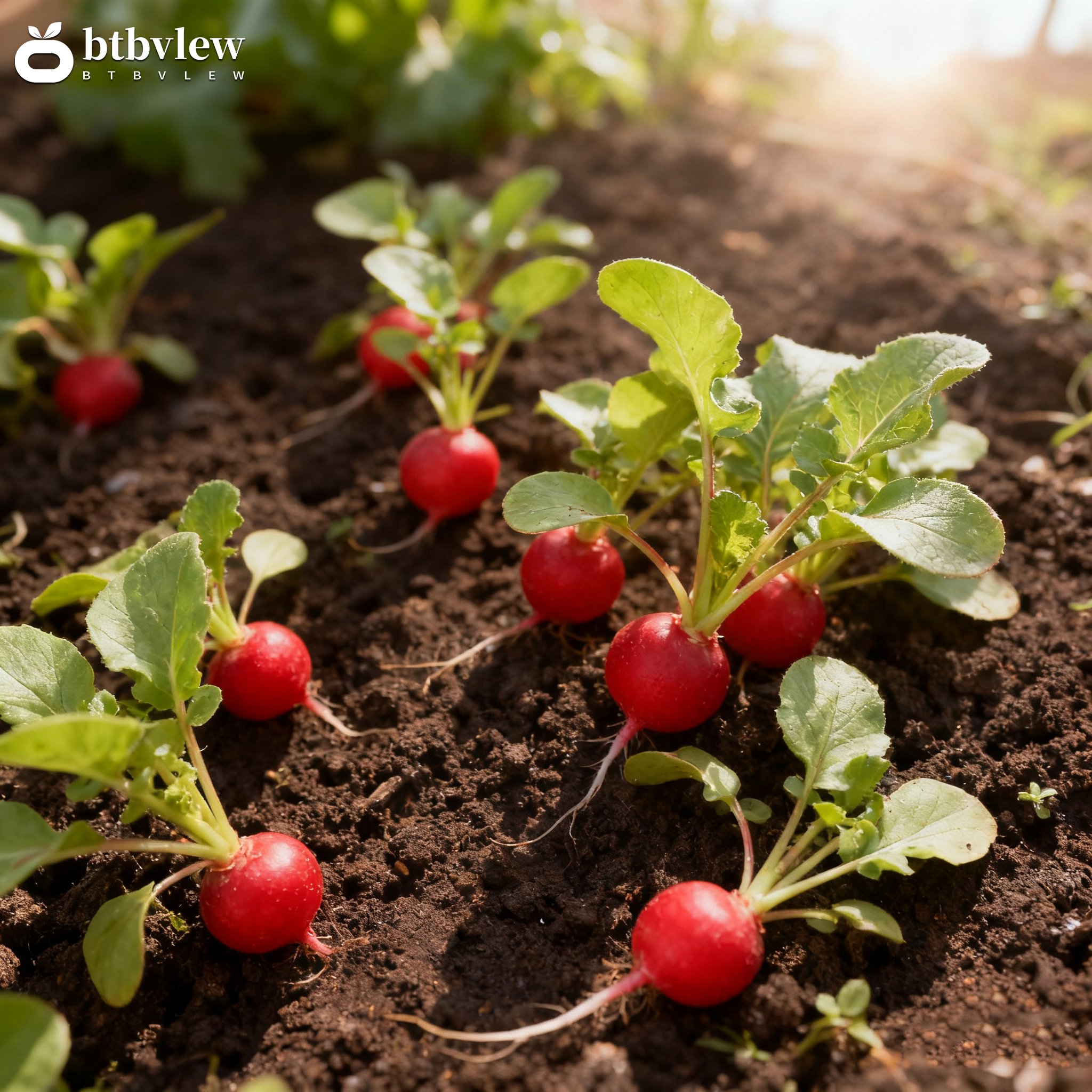 Černé ředkvičky na zahradě