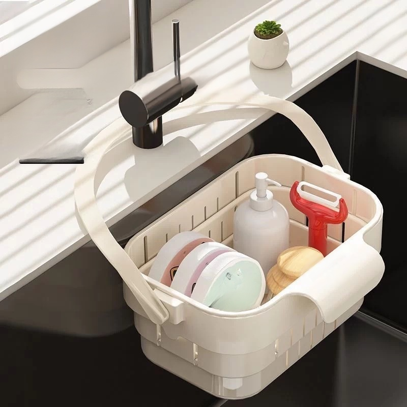 折りたたみ式伸縮排水バスケット