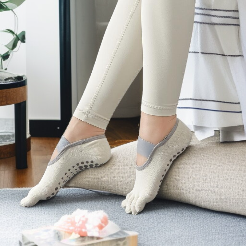 여성 투명 미끄럼 방지 스포츠 요가 덧신