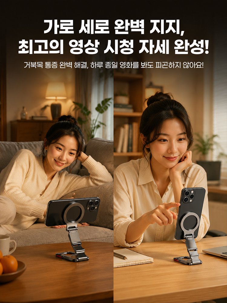 자석 회전 다용도 핸드폰 거치대