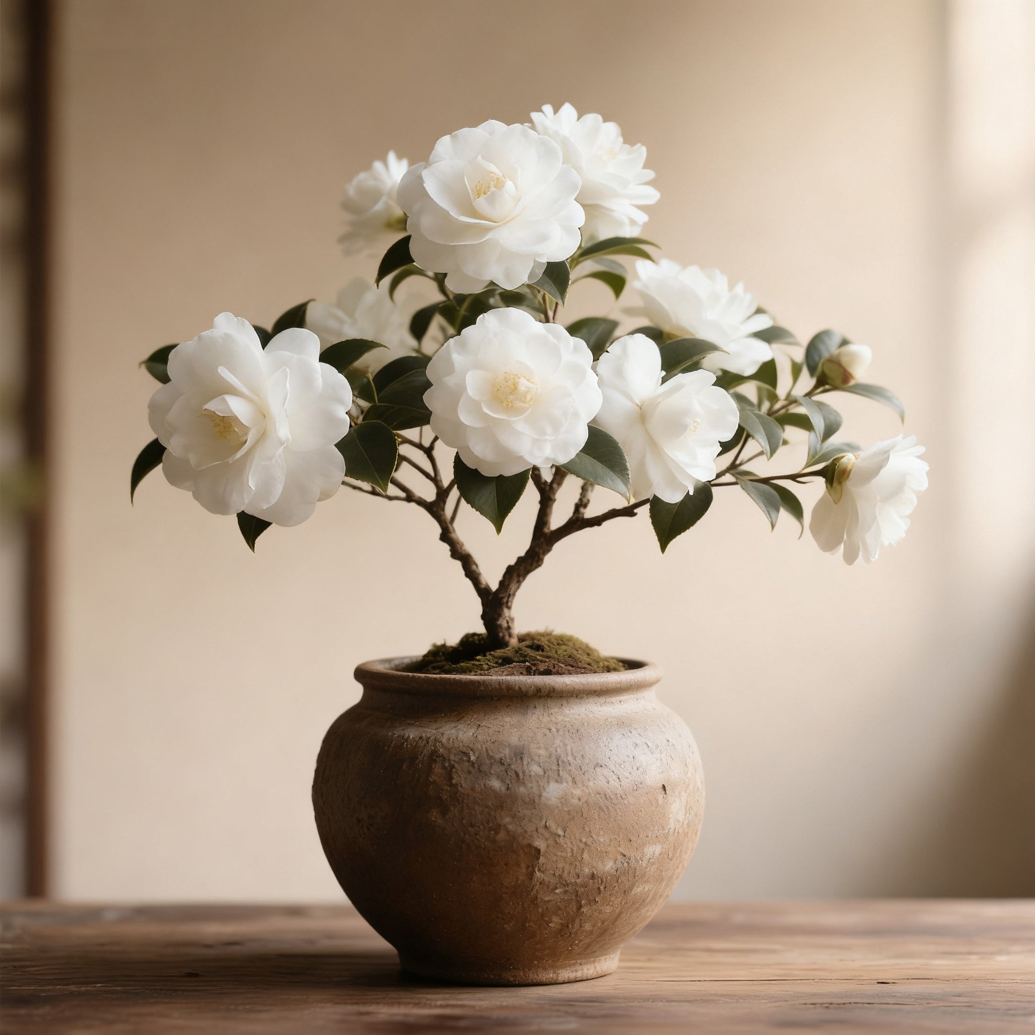 ต้นคามีเลียในกระถาง