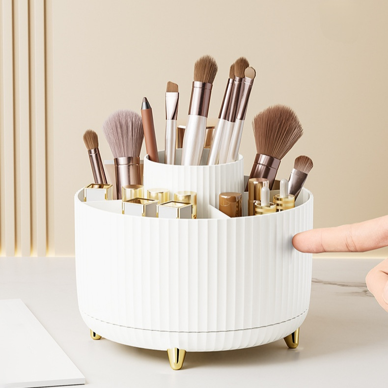 おしゃれな回転式防塵メイク収納ボックス