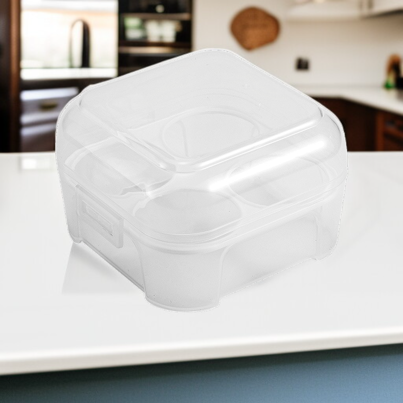 กล่องใส่ไข่พลาสติกสำหรับใช้ในบ้าน กล่องกันตกแตก ถาดไข่พกพาเหมาะสำหรับแคมป์ปิ้ง