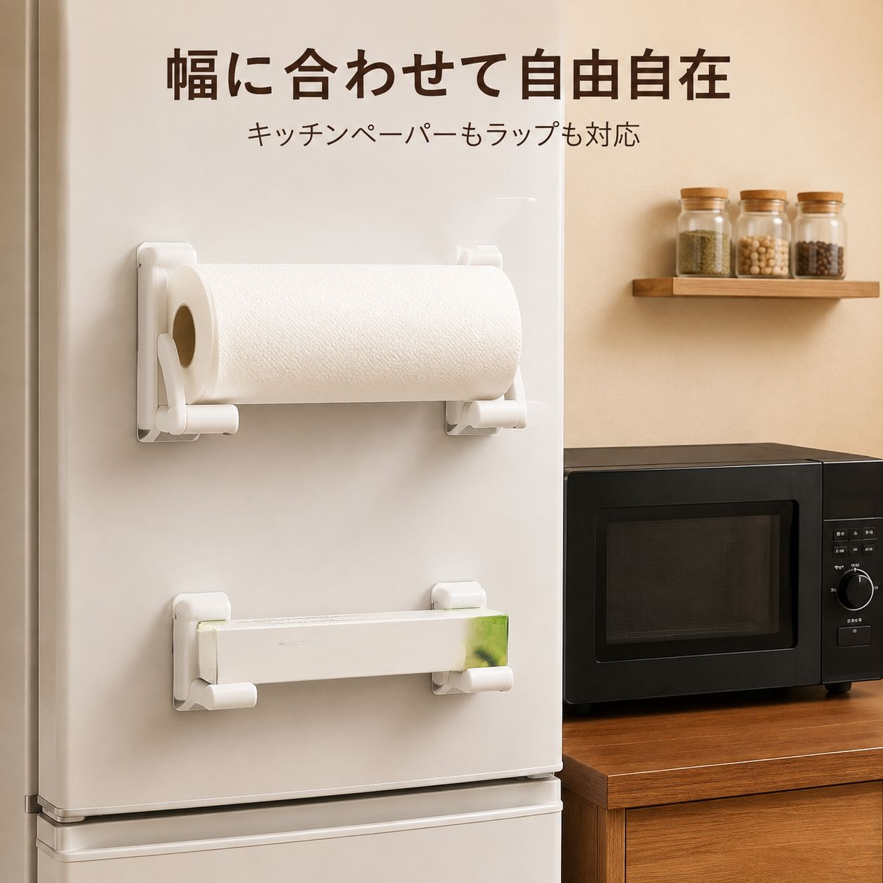 多機能マグネット式キッチン収納ラック