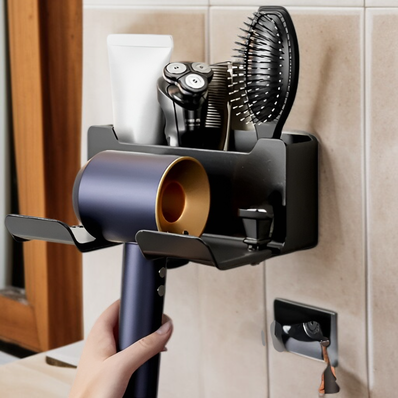 壁掛け式ヘアドライヤースタンド 家庭用バスルーム収納棚