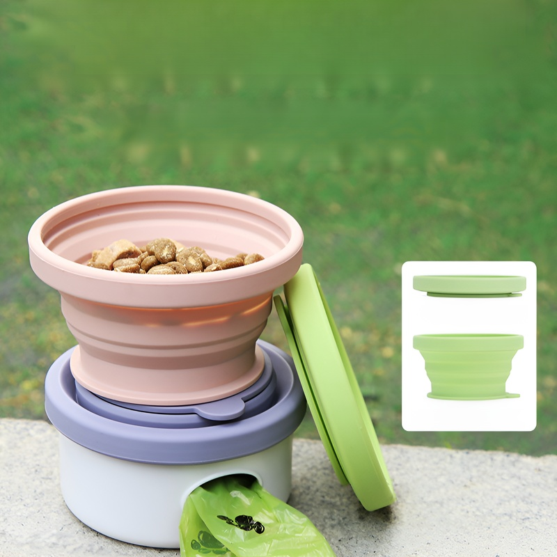 Bol pliable multifonction en silicone avec étui portable