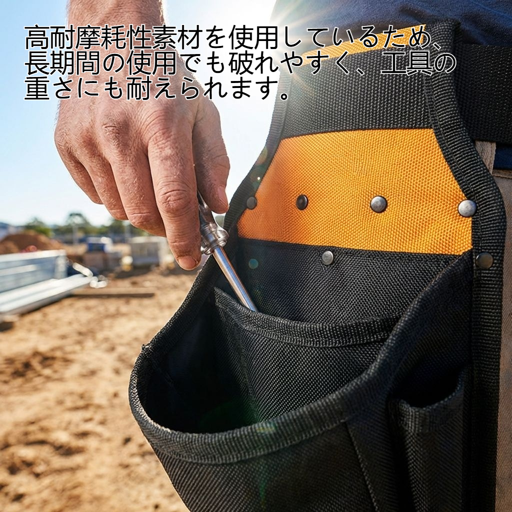 耐摩耗性と厚みのあるハードウェアツール用ウエストバッグ
